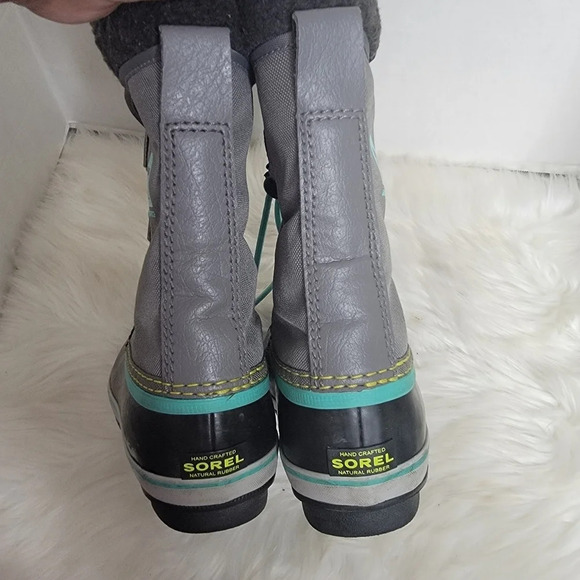 Sorel Youth Yoot Pac Nylon Cold Weather Boot Quarry/Dolphin 4  US Big Kid - Picture 4 of 10